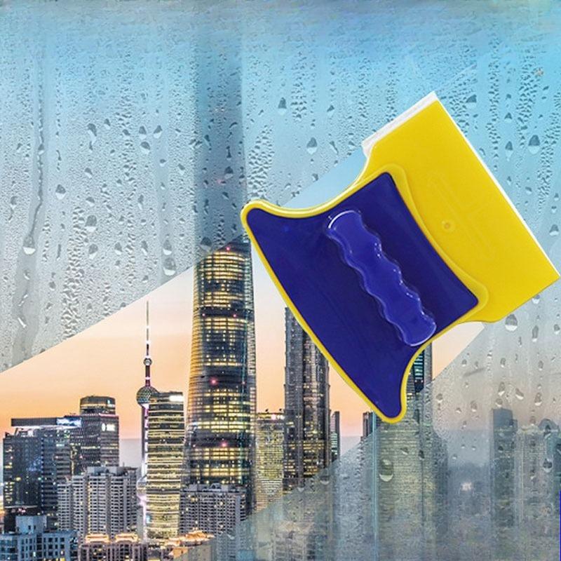 Limpador de Vidro Magnético de Andar Alto, Raspador de Janela Doméstico Espesso de Dupla Face, Limpador de Janela para Ambos os Lados
