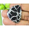 AAA Natural Septarian Jewelry Making Fancy Black Crytsal Gemstone 29X37X03MM SK-868