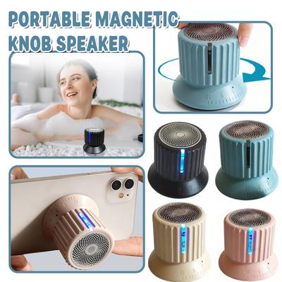 Magnetic Water Proof Bluetooth Speaker With Lighting,small Wireless Speaker ,volume Knob & 360° Sound. Portable For Home, Outdoors & Bathroom