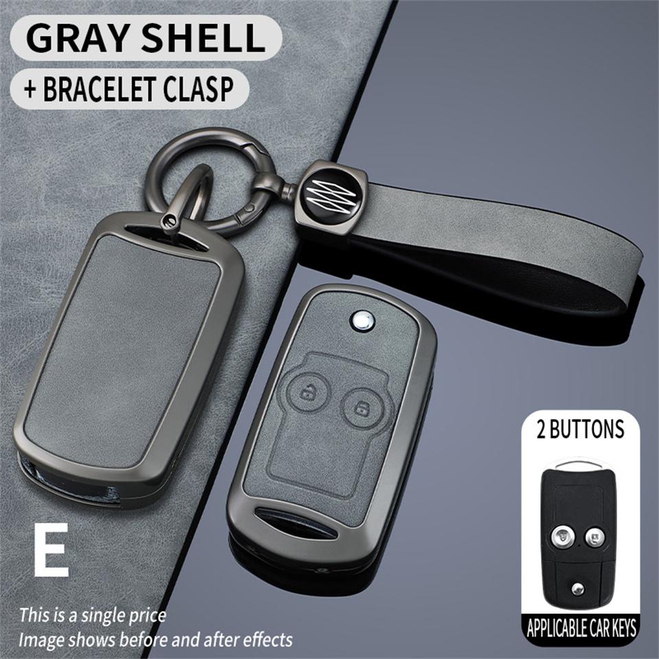 

Чехол для автомобильного выкидного ключа для Honda Civic Fit Accord CRV HRV Jazz Odyssey для Acura TL TSX ZDX RSX CRZ 2 3 кнопки серый
