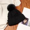 Hat Winter Women's Wool Hat Winter Big Hairball Solid Color Versatile Couple Warm Plush Thickened Outdoor Cycling