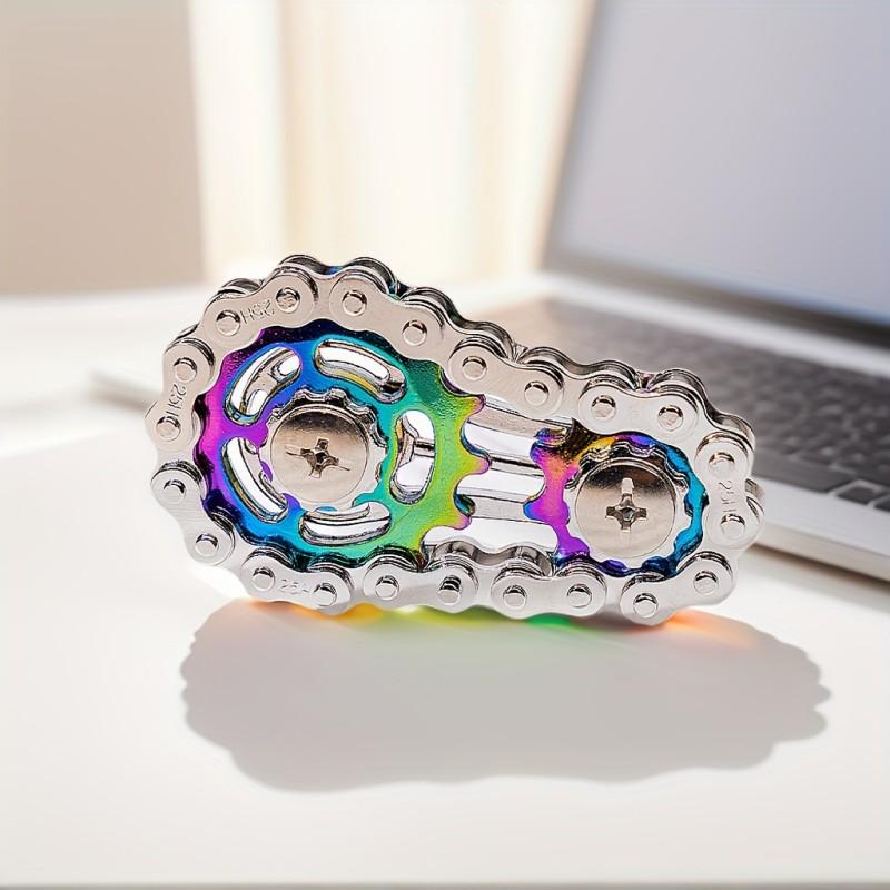 Metal Fidget Spinner Toys Sprockets Flywheel Fingertip Gyro Decompression Toy Artifact Bike Chains Spinner Fidget For Adult Kids