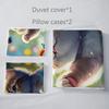 Cute Cat Down Comforter Set Bedding Set 3-piece Duvet Cover Set