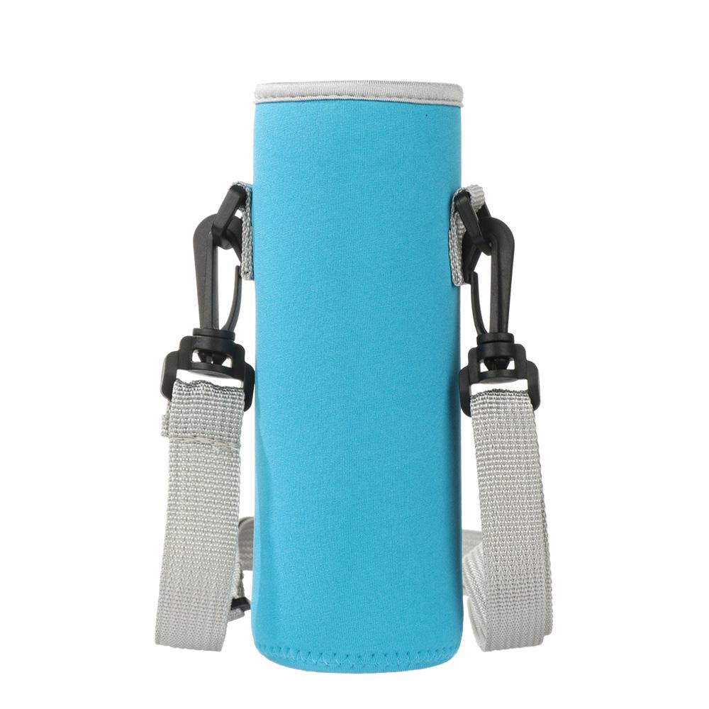 Water Bottle Cover Bag With Strap Neoprene Water Storage Holder Shoulder Strap Black Bottle Carrier Insulat Bag Outdoor Tools