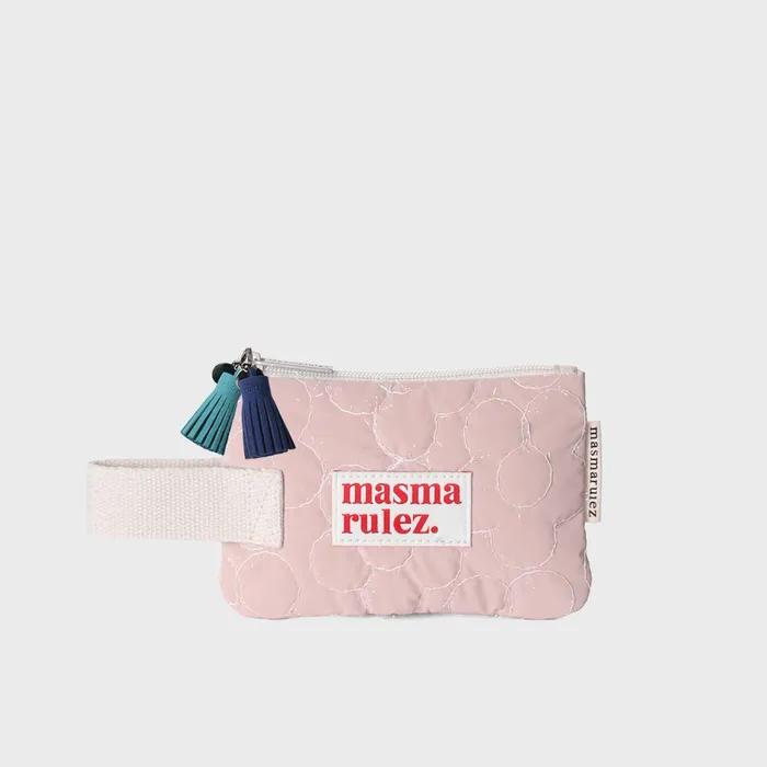 Mini strap pouch_Shiny flower Sand pink