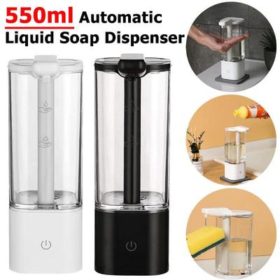 550ml Kitchen Automatic Liquid Soap Dispenser Large Capacity USB Rechargeable/Battery Touchless Hand Sanitizer Dispenser