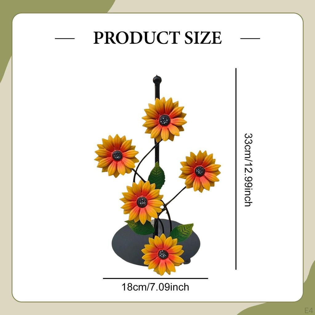 -standing Flower-shaped Paper Towel Holder, Countertop Vertical Tissue