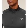 Gymshark Arrival Contrast 1 4 Zip Gs Onyx Grey Gs Black A5b2b Gb78