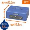 IRIS OHYAMA Safe Handheld Safe Dial Type Double Lock A6 Compact SBX-A6 Blue