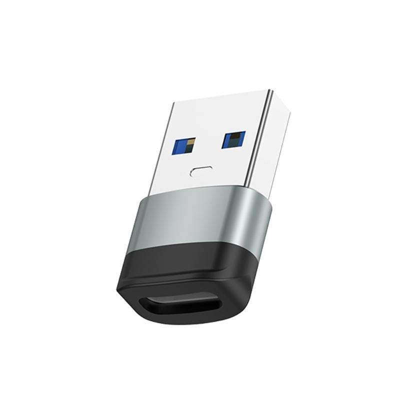 Type C Female to USB3.0 Male Adapter USB A to C Adapter Supports 10Gbps Data Speed Quick Charging for Phones Tablets