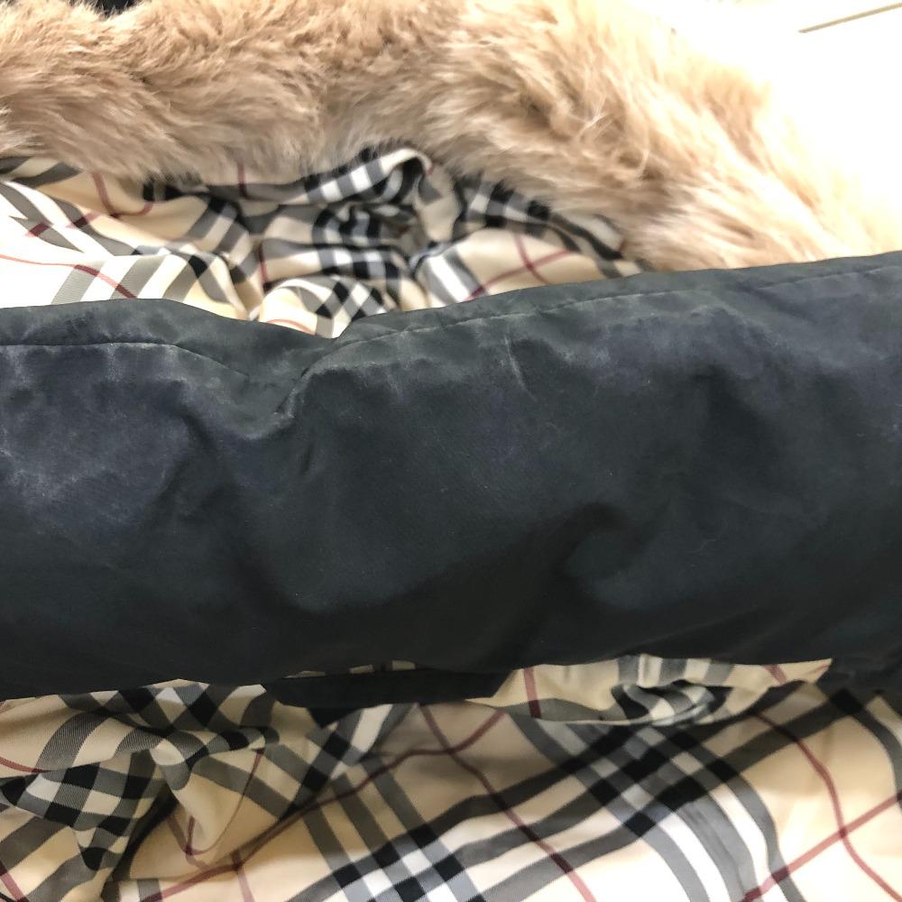 BURBERRY London Hood fur Down vest Nylon Black/SilverHardware