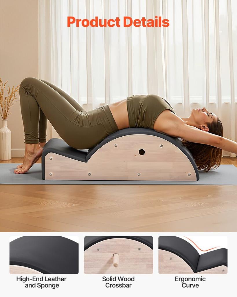 Correttore per la Colonna Vertebrale Pilates Arco Accessorio Fitness Esercizi per la Colonna Vertebrale Legno di Gomma