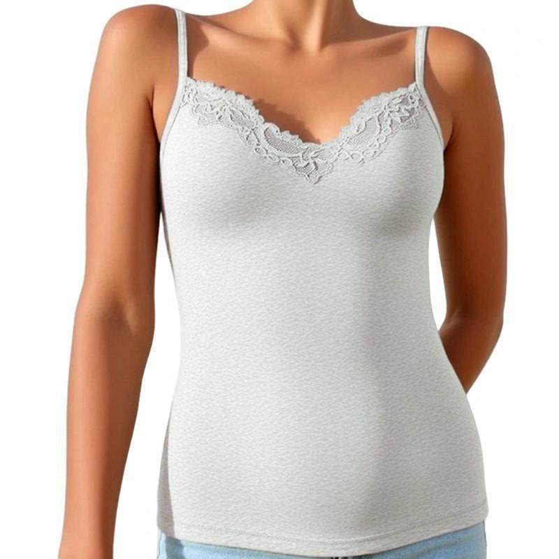 Женская кружевная майка на тонких бретелях S