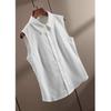 2023 Women's Solid Color Sleeveless Polo Collar Vest - Versatile Autumn/Winter Pairing with Sweater