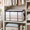 Large Capacity Transparent PVC Storage Bag with Zipper Closure and Reinforced Handles for Clothes Bedding and Moving Organization