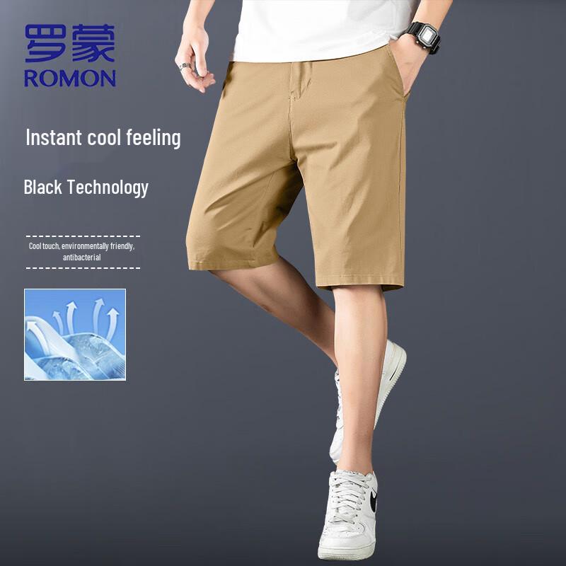 

Romon Men s Summer Business Quick-Dry Straight Shorts 29