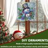 Xmas Theme 2D Flat DIY Special Shape Rhinestone Diamond Art Window Pendants Diamond Art Pendant Wall Decor for Home & Windows