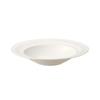 Deep Plate, 23cm, 585cc, Water Ripple Pattern, Microwave and Dishwasher Safe, White Bone China, 1 Plate, 4519L/50978A