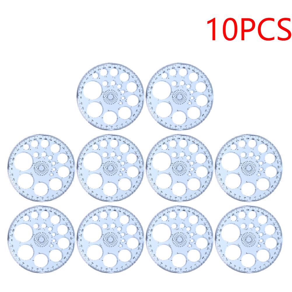 Multifunction Geometric Template Plastic Measuring Ruler Circles Drawing Shape Geometric Drawing Stencils Tools for Office Scho