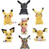 Dark Lightning Graffiti Pikachu Pichu Adorably Cartoon Anime Figure Raichu Stuffed Plush Doll Doughnut Pikachu Toys Gift