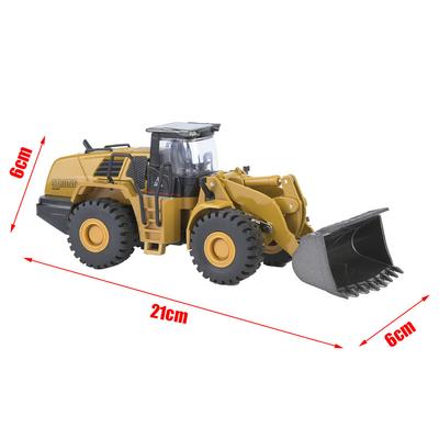 1:50 Alloy Wheel Loader Model, High Simulation Engineering Construction Vehicle Toy for Kids 8+, Die Cast Metal Educational Toy