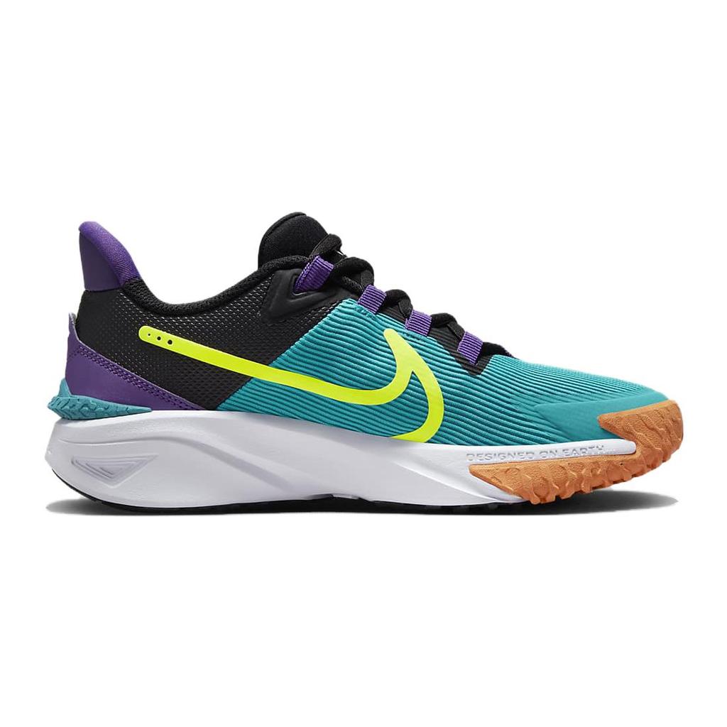 New Nike Star Runner 4 SE Cushioning, Wear Resistant Low Top Running Shoes Green Purple Teenagers FJ1805-300