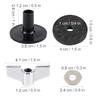 2 Sets Grey+Black+Silver Cymbal Replacement Accessories Cymbal Stand Sleeve  For Drum Set