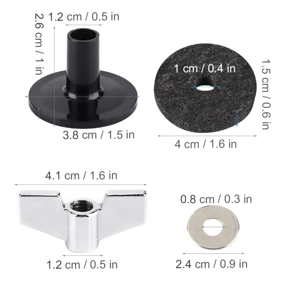 2 Sets Grey+Black+Silver Cymbal Replacement Accessories Cymbal Stand Sleeve For Drum Set