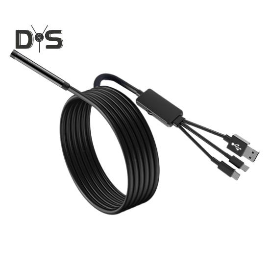 

Инспекционная эндоскопическая камера для телефона с подсветкой IP67, водонепроницаемая, легко подключаемая, 1080P, камера для осмотра бороскопа 2M Hard 8mm