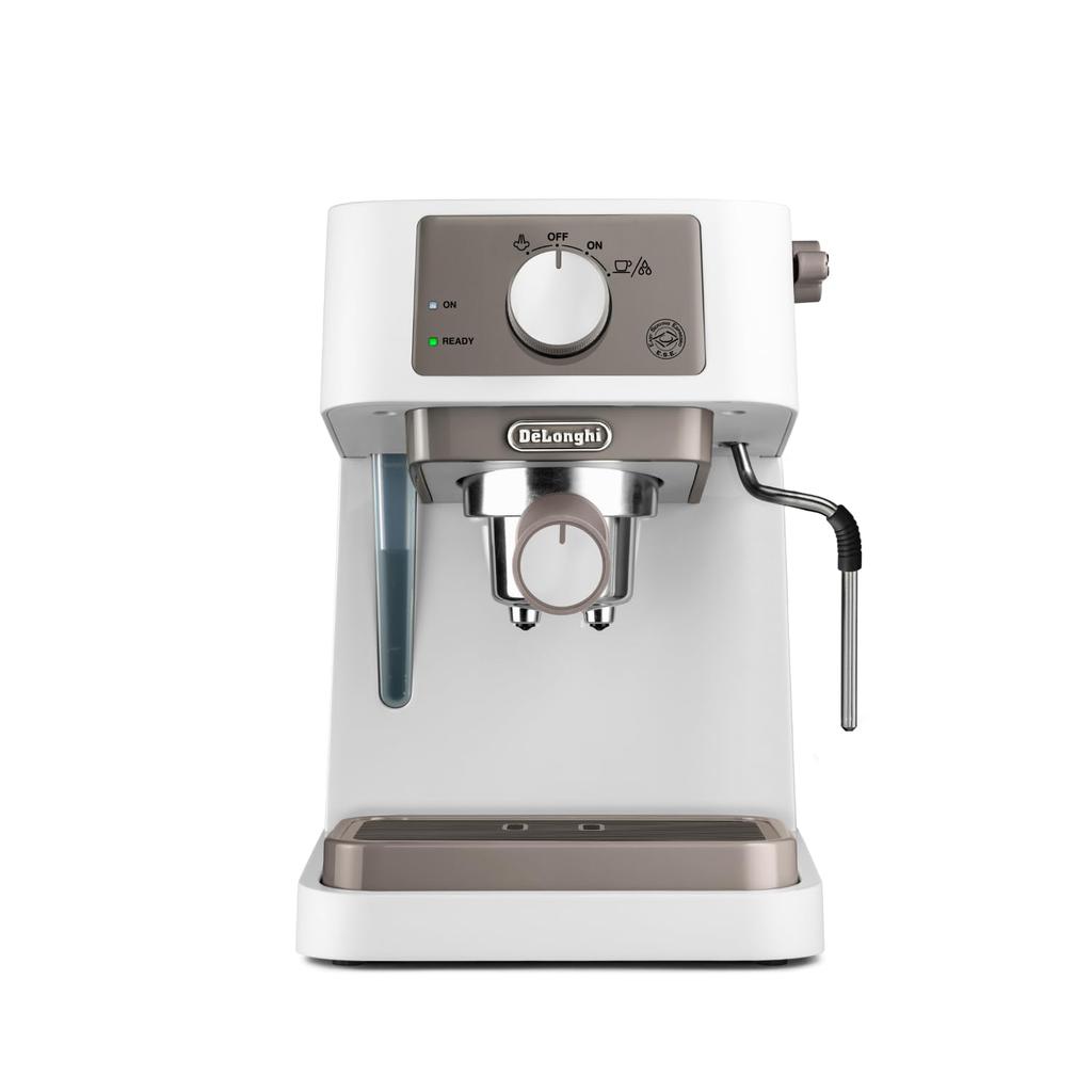 De'Longhi Espresso Maker, Stilosa EC235J-W, Cappuccino, Latte Art, Espresso Machine with Stainless Steel Milk Froster, Stylish Entry-Level Model