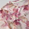 Women's Relaxed Short Sleeve Top Soft Watercolor Floral Print, Basic Casual Summer Tee for Daily Outings, Vacation & Shopping