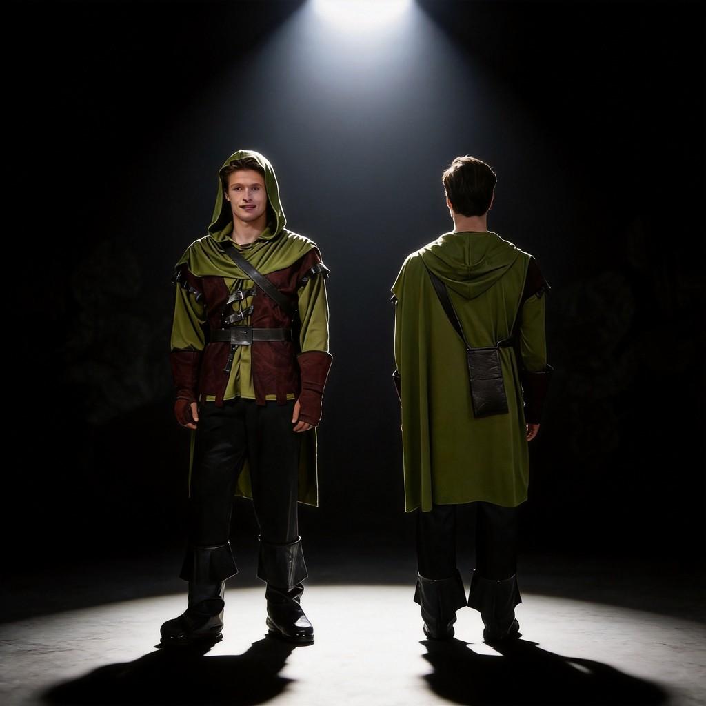 European Fantasy Archer Costume For Male Stage Performers With Polyester Fabric For Costume Parties