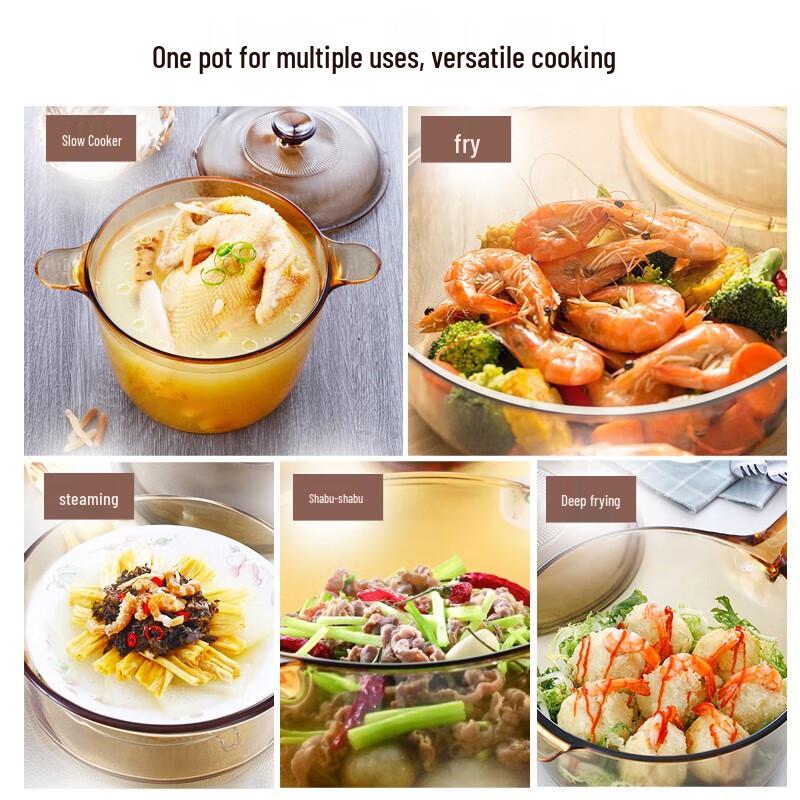 VISIONS 0.8L Crystal Clear Glass Saucepan