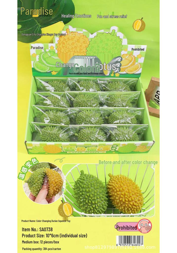 Realistic Jackfruit Stress Relief Toy - Creative Slow Rebound Venting Ball