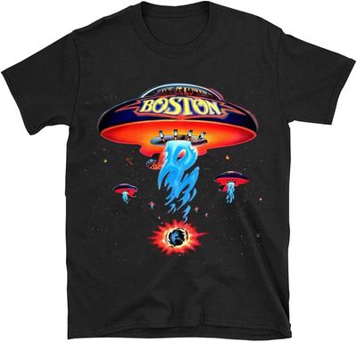 Tshirt Poster Shirt Spaceship Rock Band T Shirts for Men Black, S-3XL