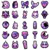 50 Purple Gothic Graffiti Stickers DIY Personalized Handbook Material Waterproof Stickers