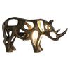 Schreibtischlampe - Nashorn-Design - Goldfarbenes Aluminium - 25 W - 44x11x22 cm