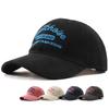 New Korean Style Letter Embroidered Baseball Cap Wide Brim Hat Outdoor Sun Protection Duckbill Hats For Women Men Snapback