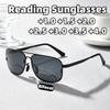 Large-Frame Polarized Reading Sunglasses Classic Driving Shades High-Definition Bifocal Presbyopia Glasses +1.0 To +4.0