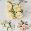 Fake Peony Flowers with 5 Heads Fashion Decorative Fake Flower for Wedding Party