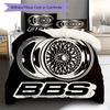 BBS Muster Bettwäsche, Steppbett Set Bettbezug Kissenbezug Zuhause Geburtstagsgeschenk (1 Bettbezug + 2 Kissenbezüge, ohne Füllung)