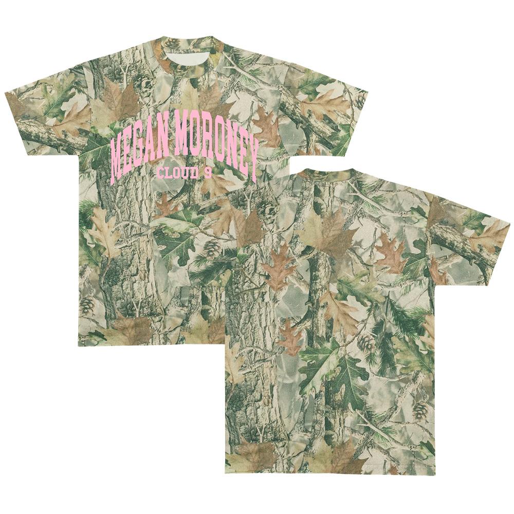 

Cloud 9 Светло-розовая футболка с камуфляжем Cloud Camo Мерч Меган Морони Одежда с 3D-печатью Женская Мужская Повседневная Модная футболка с коротким рукавом Y2K S