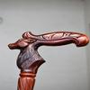 Reindeer Wooden Hand Carved Cane Artistic Hand Carved Walking Stick for Style and Support