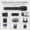 Universal VHF Wireless Handheld Microphone with Receiver for KaraokeBusiness Meeting Black