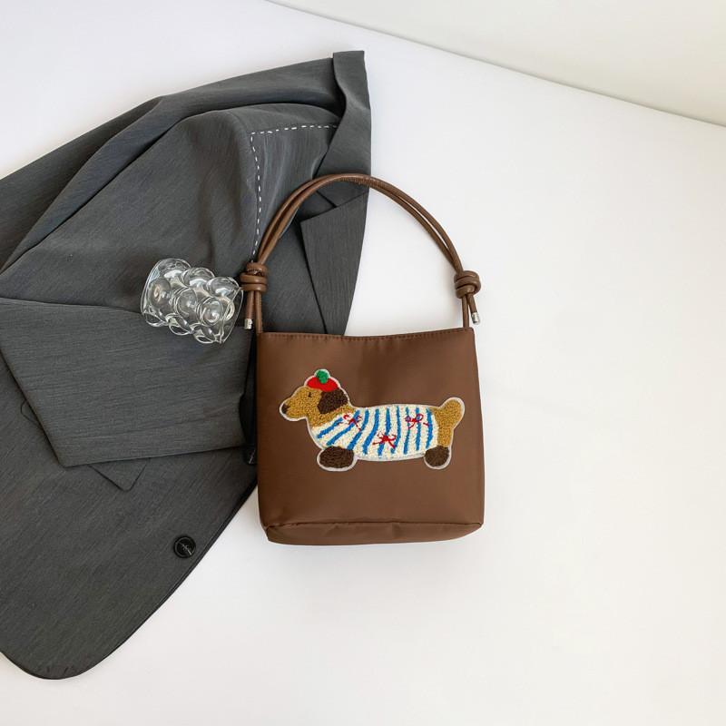 Trendy Minimalist Retro Bucket Bag Stylish Casual Tote For Women In Various Colors коричневый