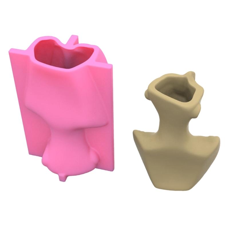 Succulents Flower Pot Resin Silicone Mold Suitable for Diy Garden Concrete Flower Pot Candle Holder Crafts Home Decor