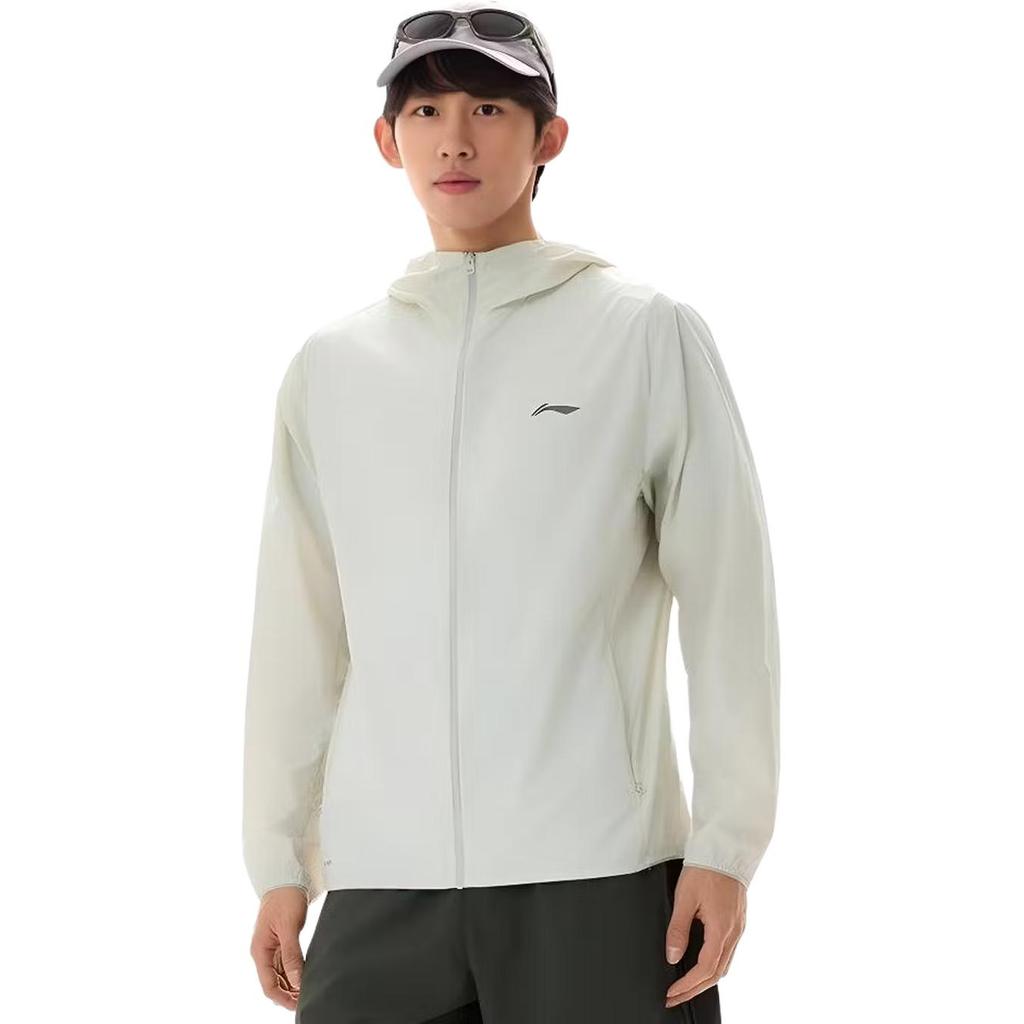 Li-Ning Solid Color Zipper Hooded Casual Versatile Windbreaker Men outerwear AFDW721-3