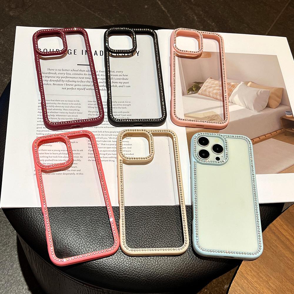 Applicable To iPhone11ProMax Diamond-encrusted Mobile Phone Case Transparent Back Plate Apple 11/11 Anti-drop Star Diamond Case