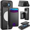 For Google Pixel 10A Case Wallet with Magnetic, RFID Blocking Magnetic Card Holder 2 In 1 Detachable Kickstand Shockproof Case