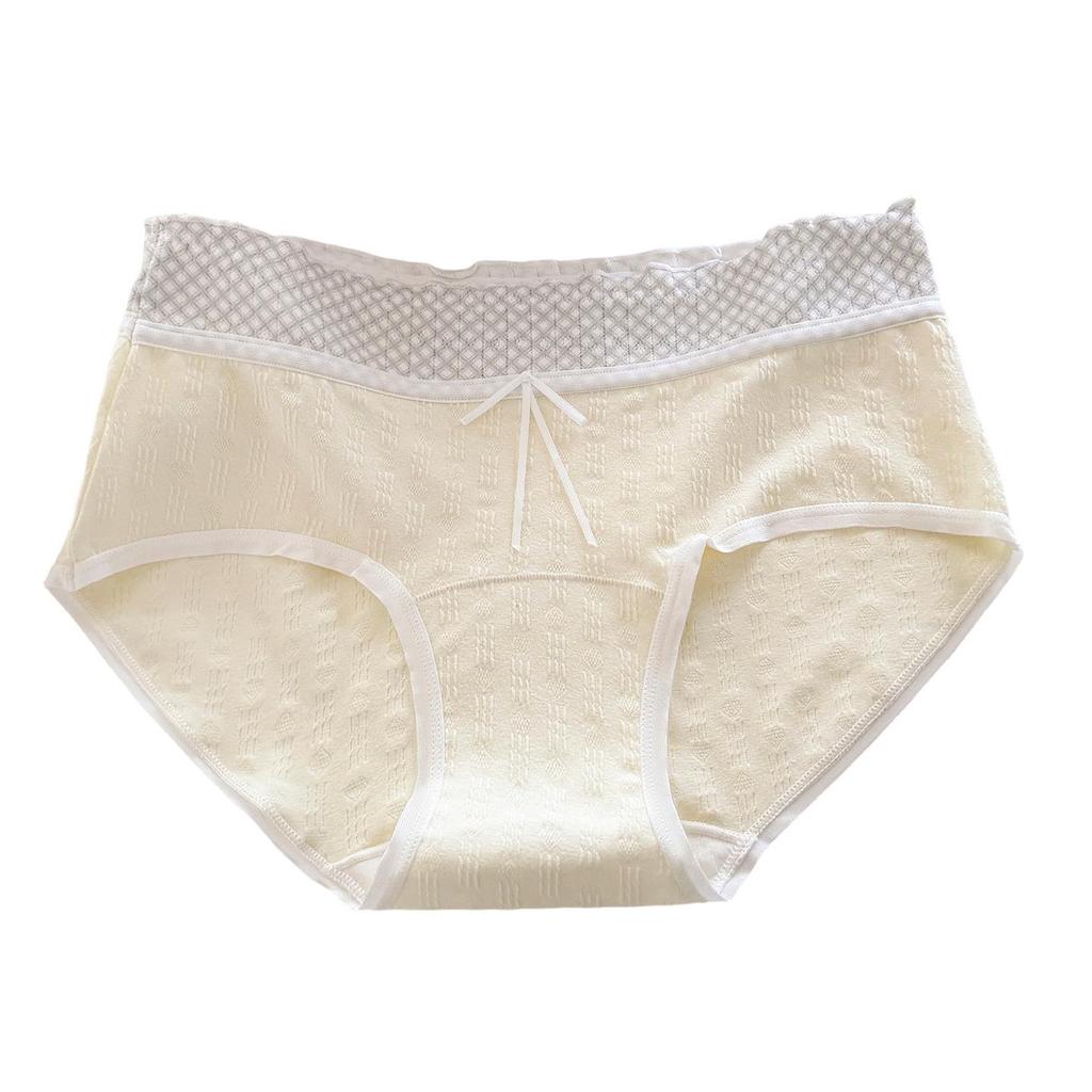 Japanese Sweet Floral Cotton Mid-High Waist Antibacterial Summer Girly Triangle Panties